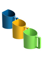 Kerbl Meelschep-/ voerschep 1kg (bekermodel) - Blauw, Geel, Groen.