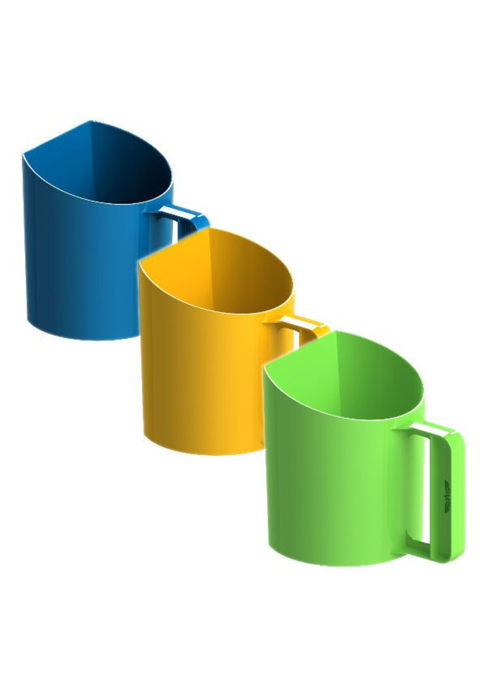 Kerbl Meelschep-/ voerschep 1kg (bekermodel) - Blauw, Geel, Groen.