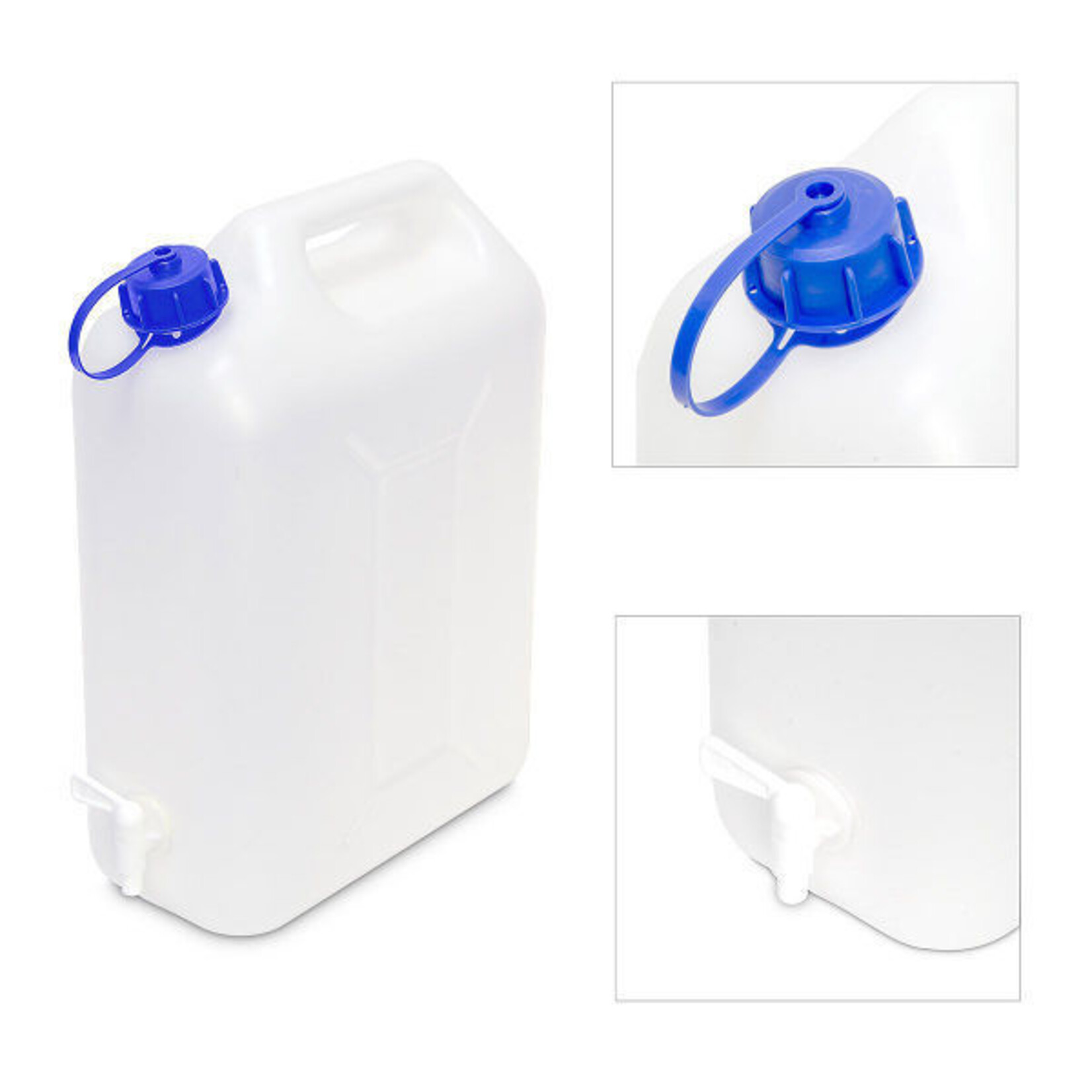 Jerrycan -MM- 5L voor water, met kraan 5 t/m 20 Ltr.