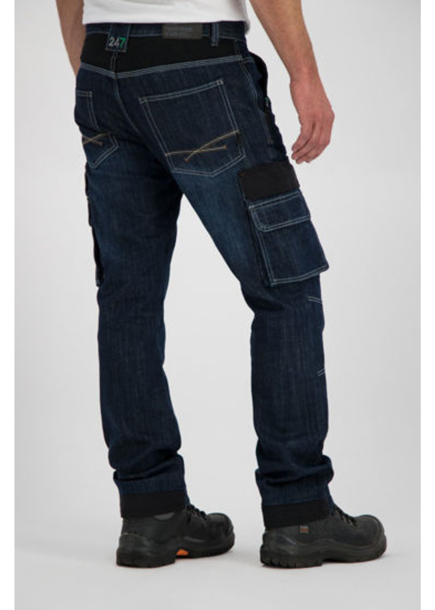 247 247 Grizzly D30 Original Worker fit dark blue denim, W30-L32  t/m W42-L34.