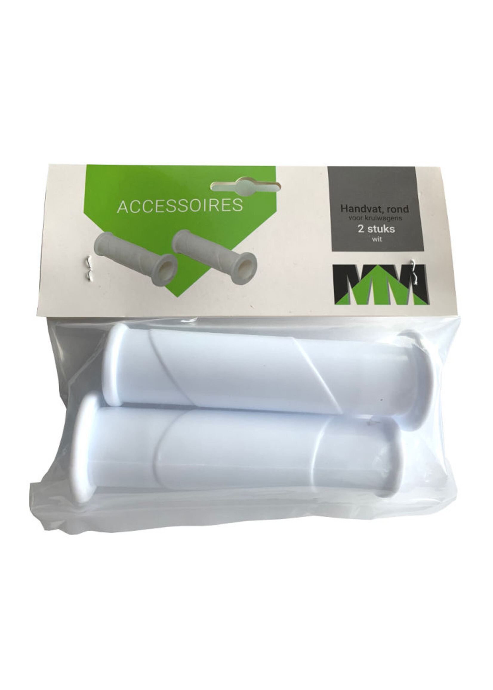 MM Handvat rond Fort, Wit 2 stuks