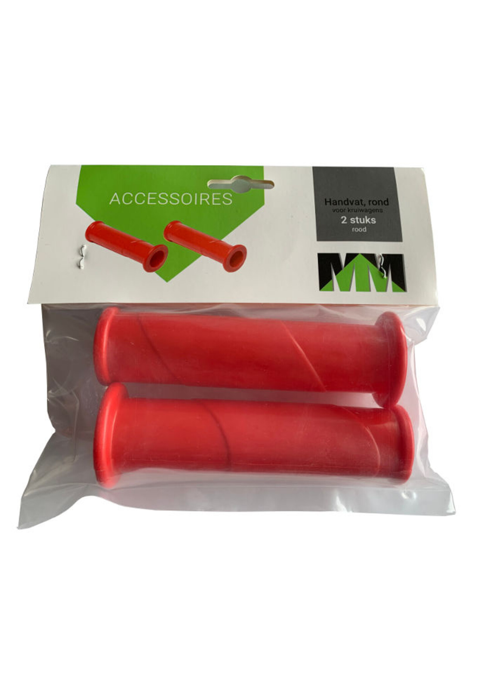 MM Handvat rond -MM-, ROOD (2 stuks)