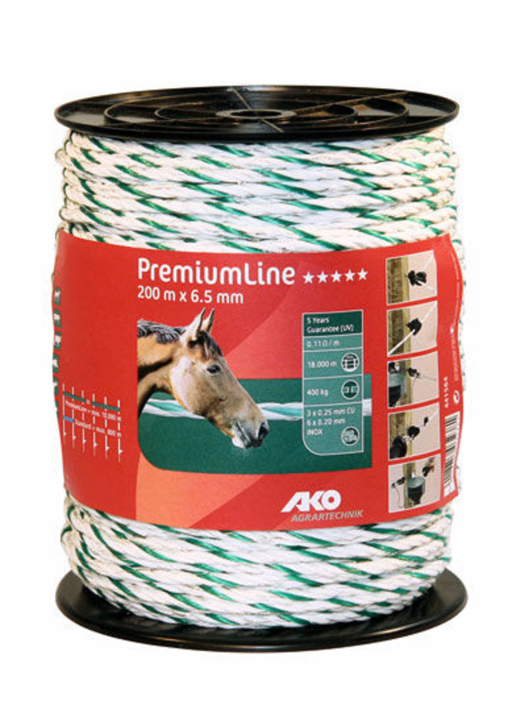 AKO Afrastering AKO PremiumLine schrikkoord 6.5mm