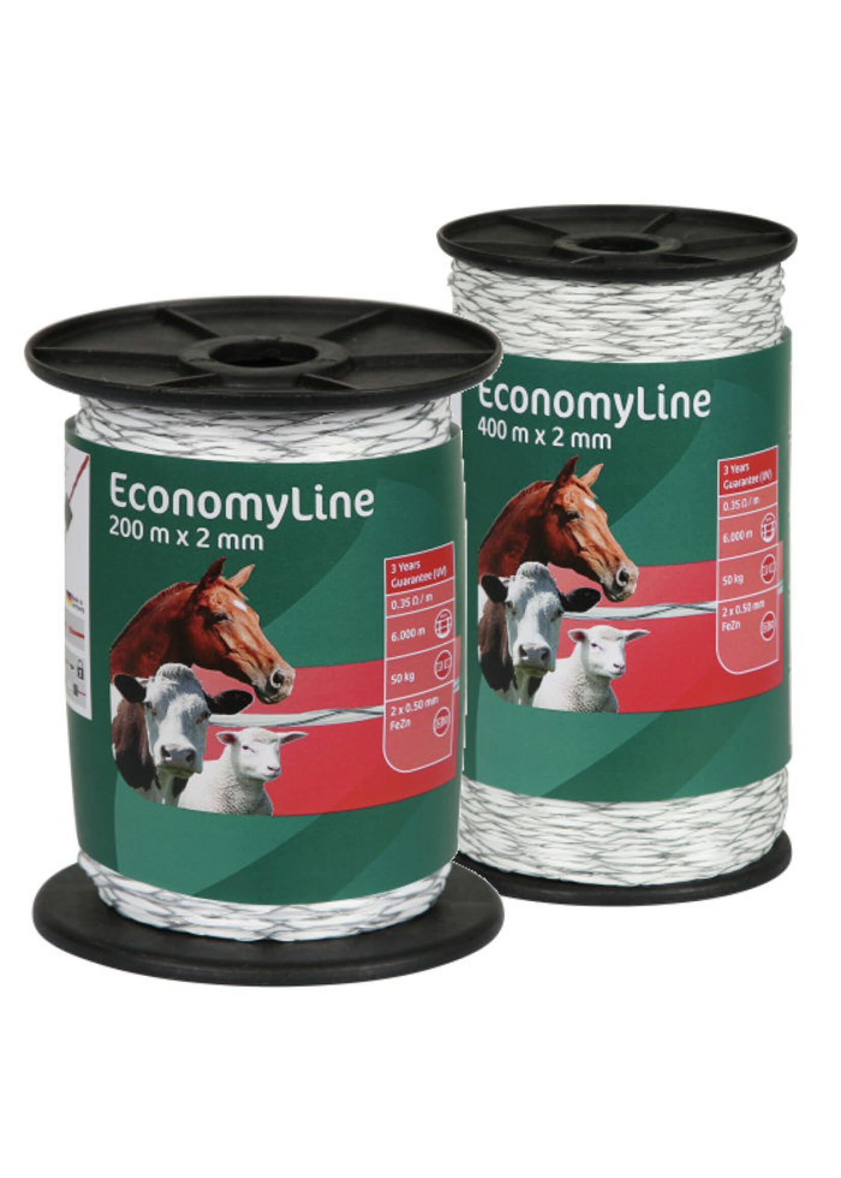 AKO Afrastering AKO EconomyLine schrikdraad wit -kruisgewikkeld