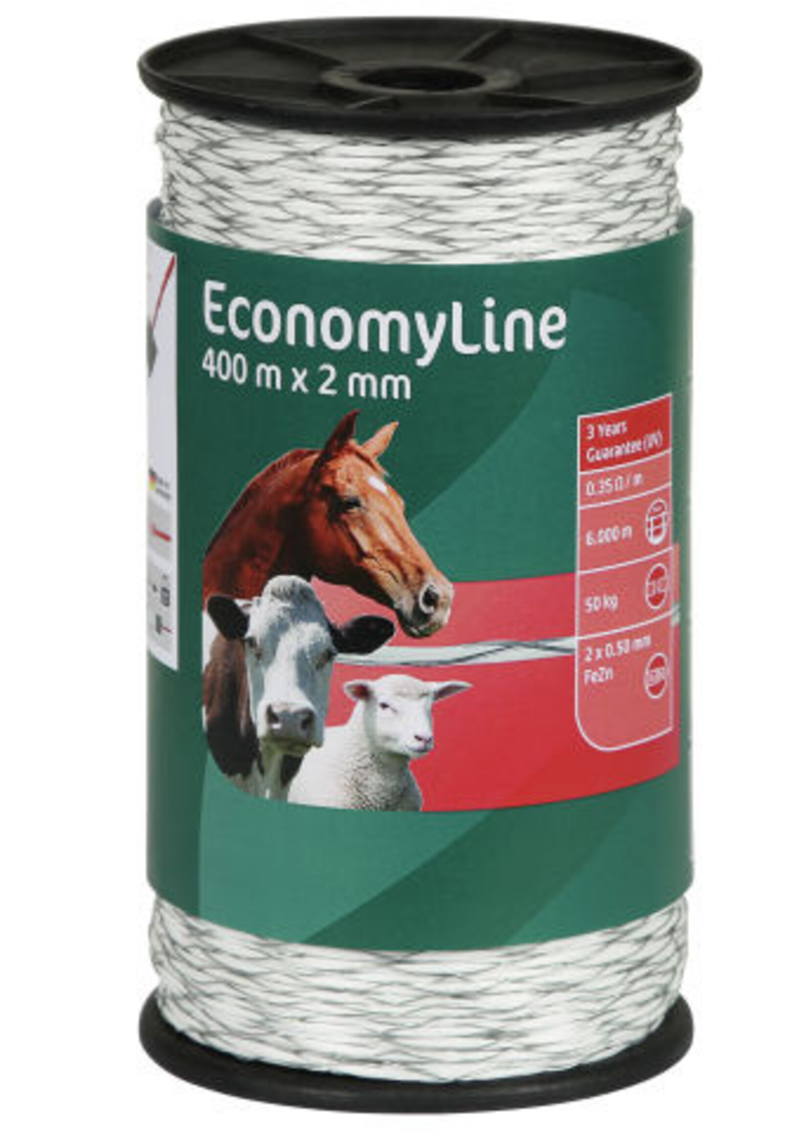 AKO Afrastering AKO EconomyLine schrikdraad wit -kruisgewikkeld