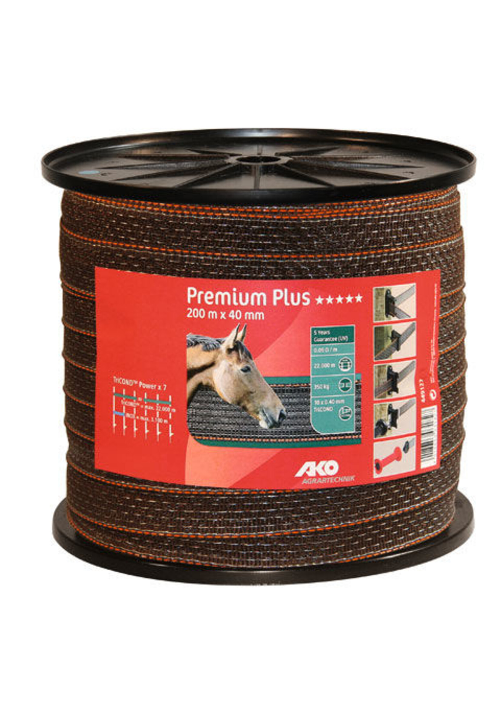 AKO Afrastering AKO Premium Plus schriklint 20 t/m 40mm, 200m.