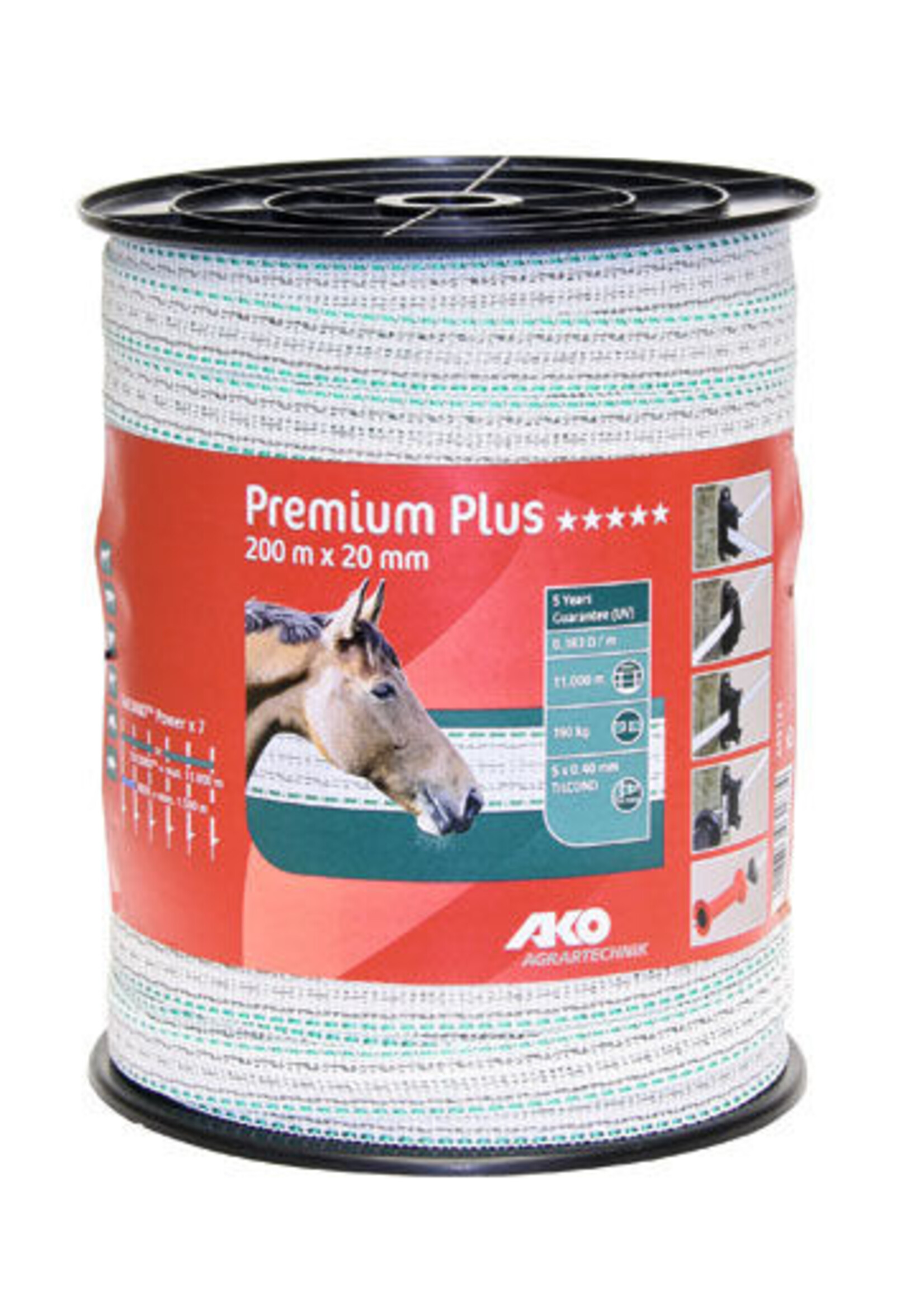 AKO Afrastering AKO Premium Plus schriklint 20 t/m 40mm, 200m.