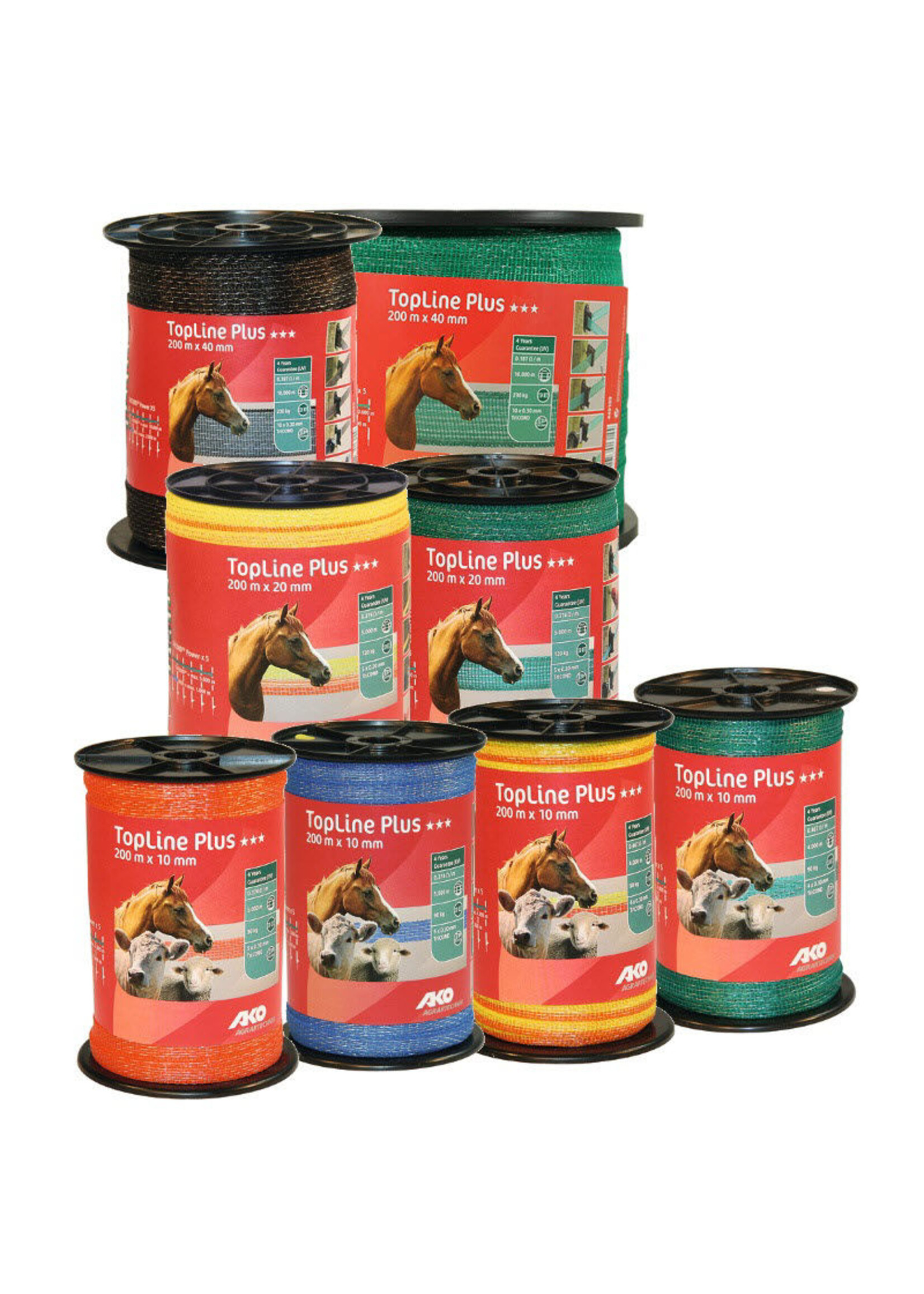 AKO Afrastering AKO TopLine Plus schriklint gekleurd 10 t/m 40mm -200m.