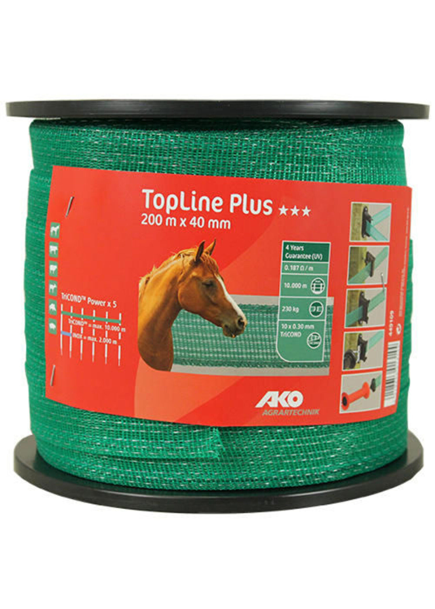 AKO Afrastering AKO TopLine Plus schriklint gekleurd 10 t/m 40mm -200m.