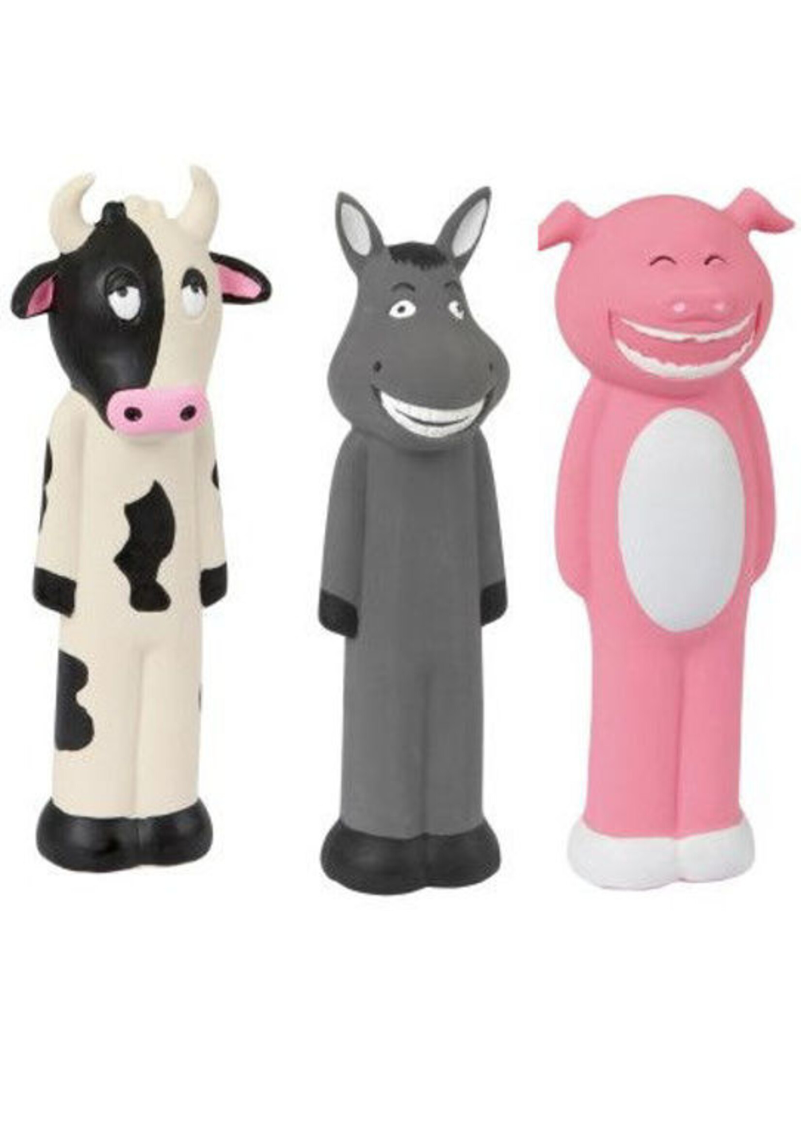 Kerbl Latex honden speelgoed koe/varken/ezel, 20cm.