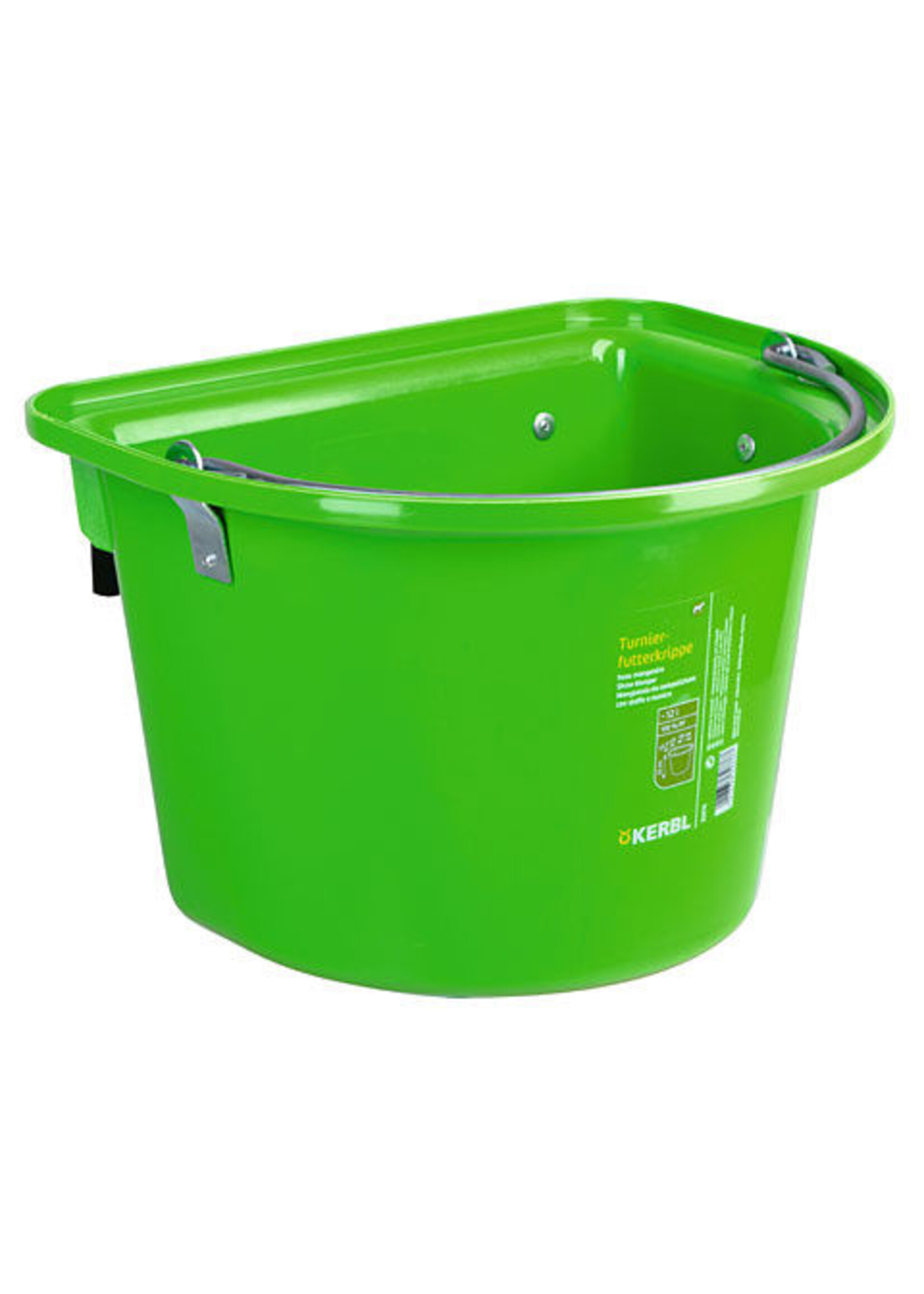 Kerbl Voeremmer met ophanghaken en hengsel, 12L. Div Kleuren.