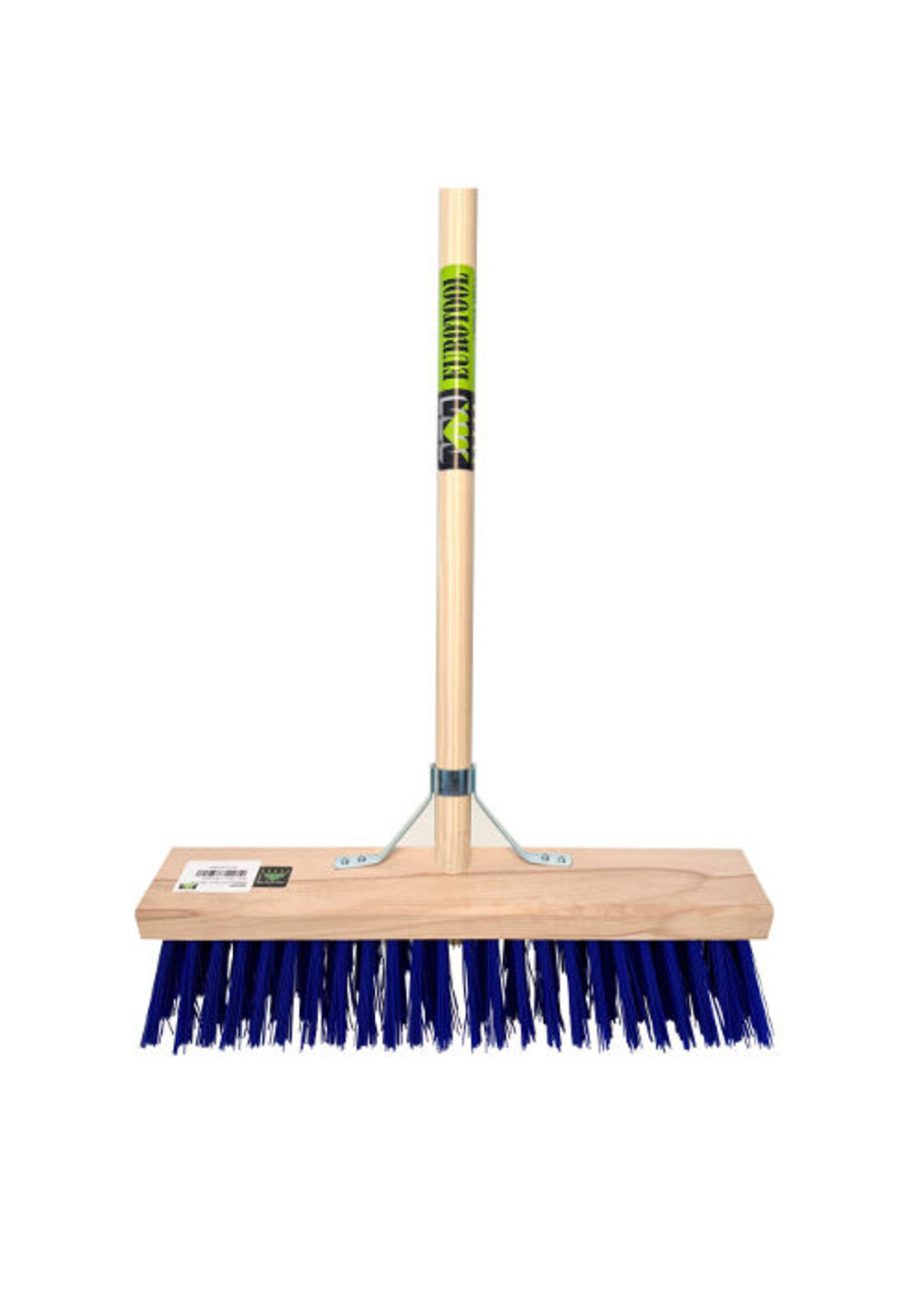 Eurotool Stalbezem PVC blauw, 45cm FSC +steel 150cm +stokhouder
