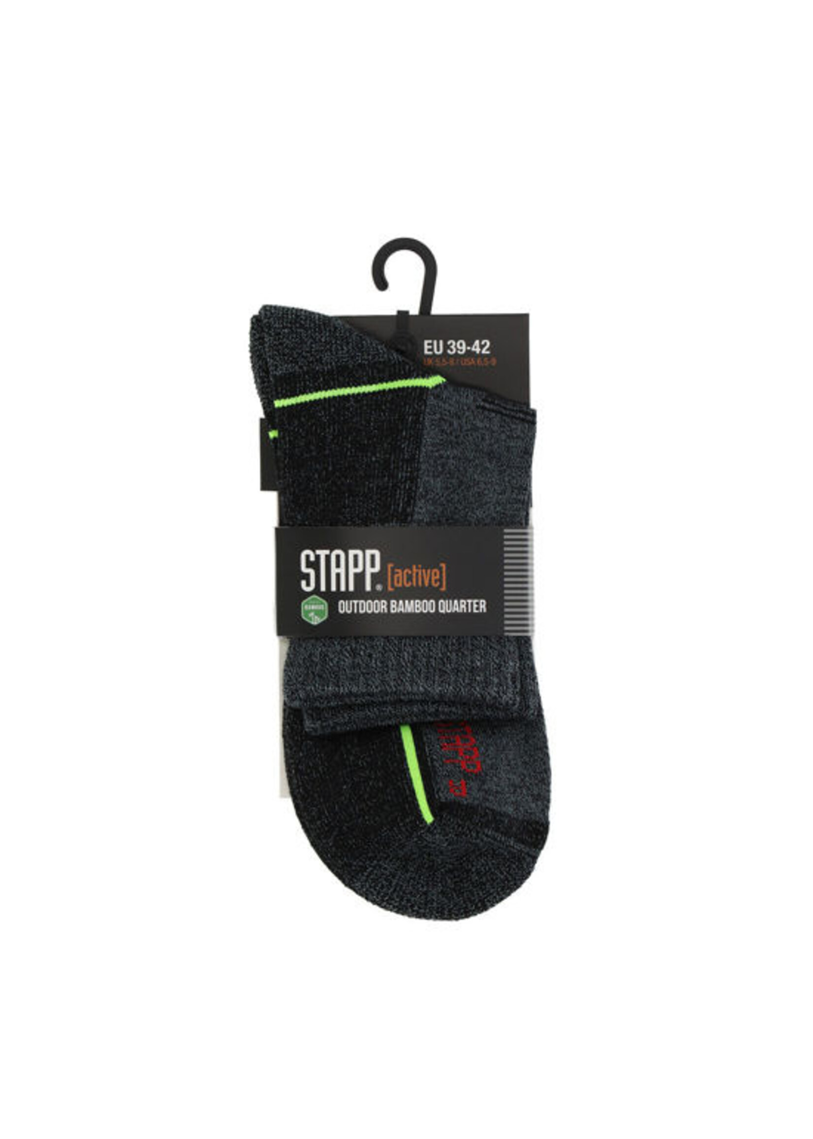 Stapp Sok Stapp Active Outdoor Bamboo Quarter, Grijs