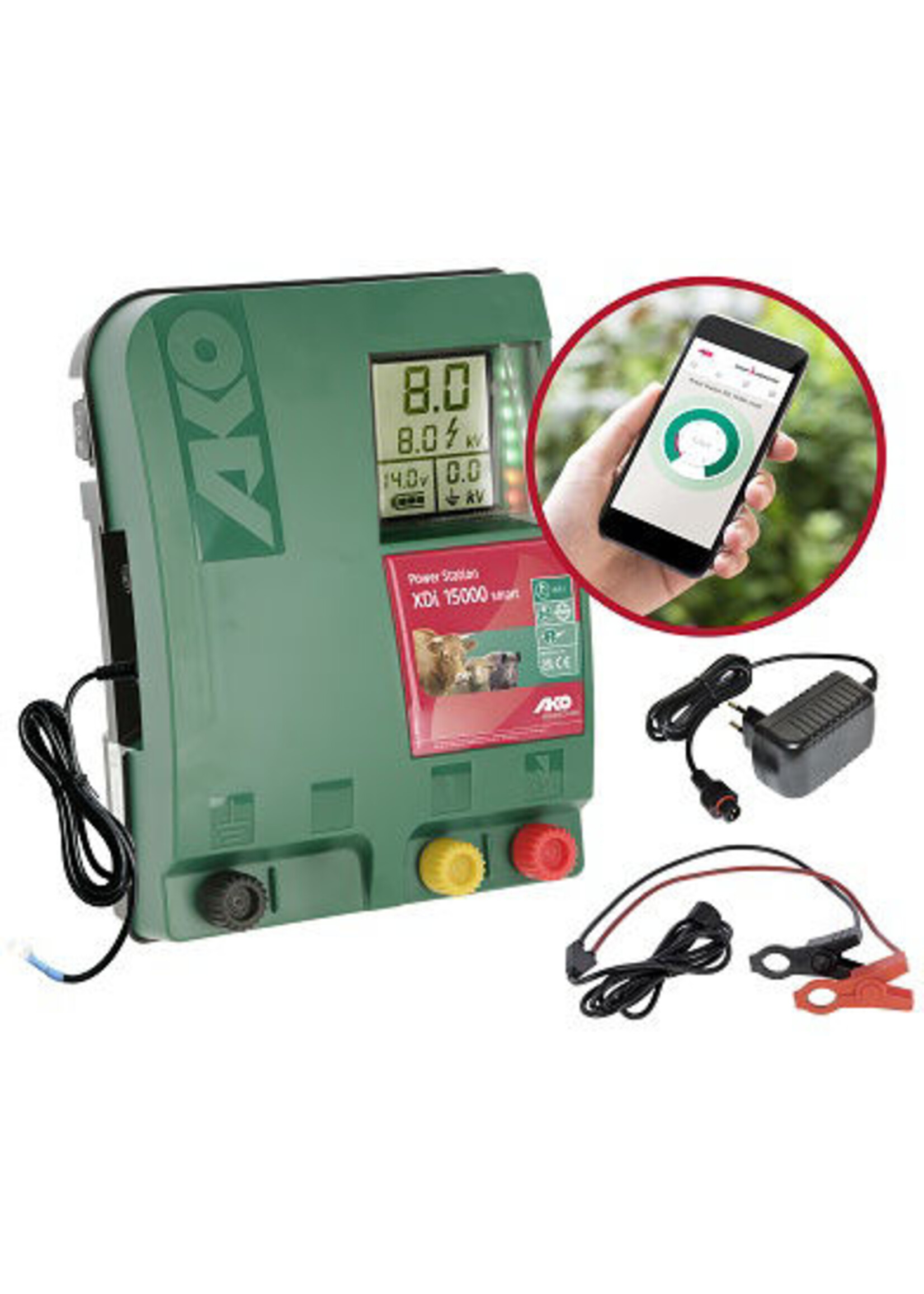 AKO Afrastering AKO Power Station XDI 15000 smart 12V schrikdraad apparaat