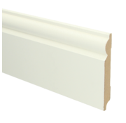 MDF Barok plint 120x15 wit voorgel. RAL 9010