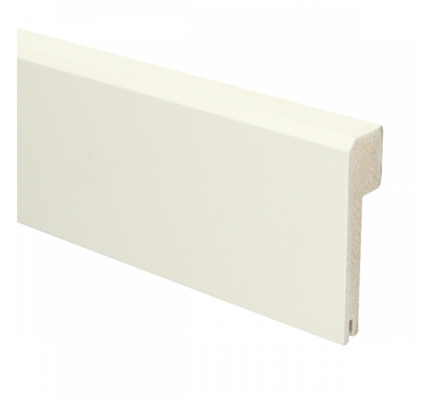 MDF Renovatieplint Klassiek 85x22 RAL 9010+uitsp.
