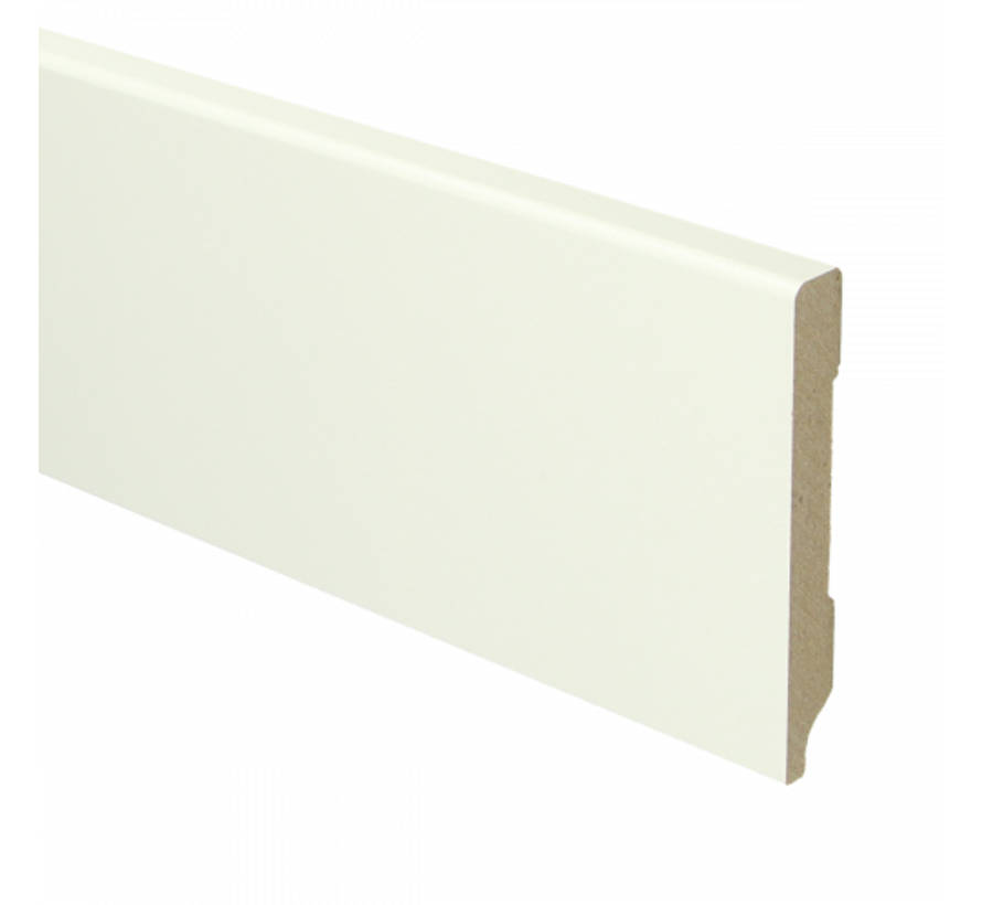 MDF Moderne plint 90x15 wit voorgelakt RAL 9010