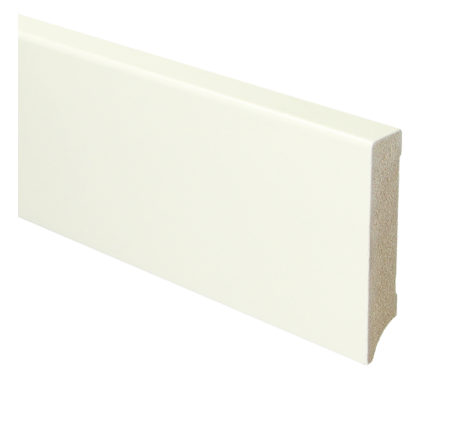 MDF Moderne plint 90x18 wit voorgelakt RAL 9010