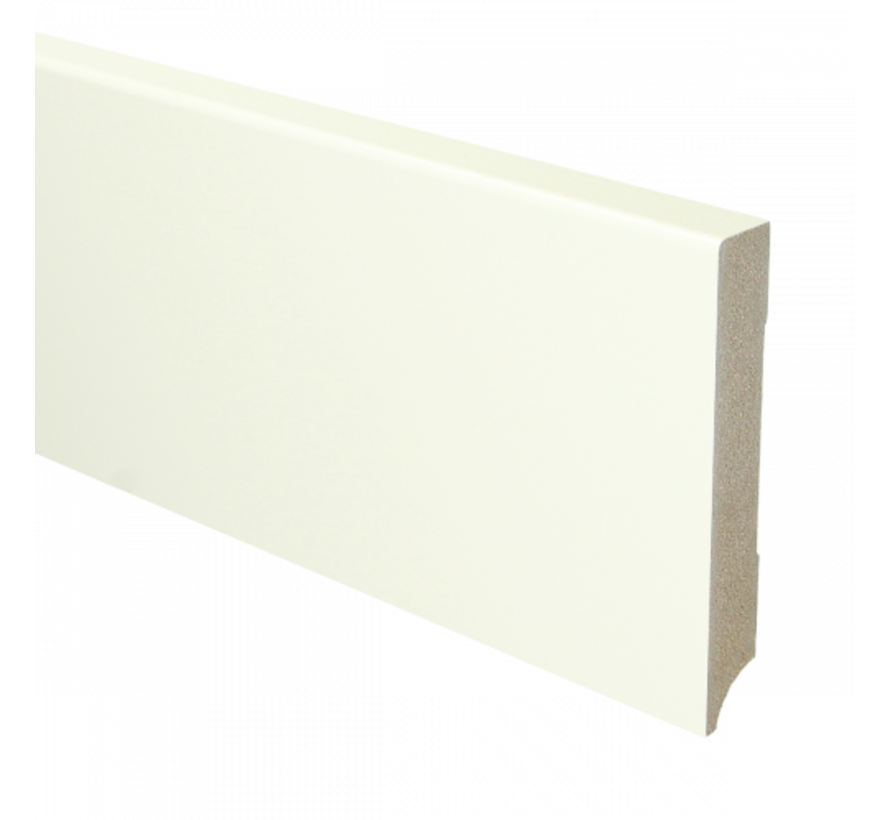 MDF Moderne plint 120x18 wit voorgelakt RAL 9010