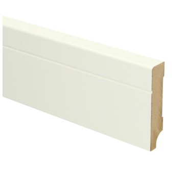 Sfeer Plinten MDF Tijdloze plint 70x15 wit voorgelakt RAL 9010