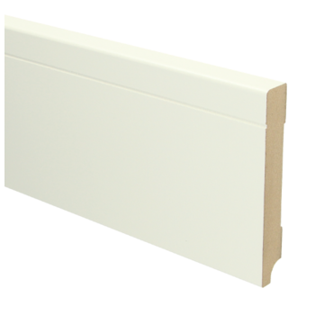 Sfeer Plinten MDF Tijdloze plint 120x18 wit voorgel. RAL 9010