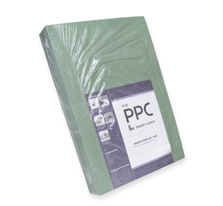 PPC groene ondervloerplaat 7 mm
