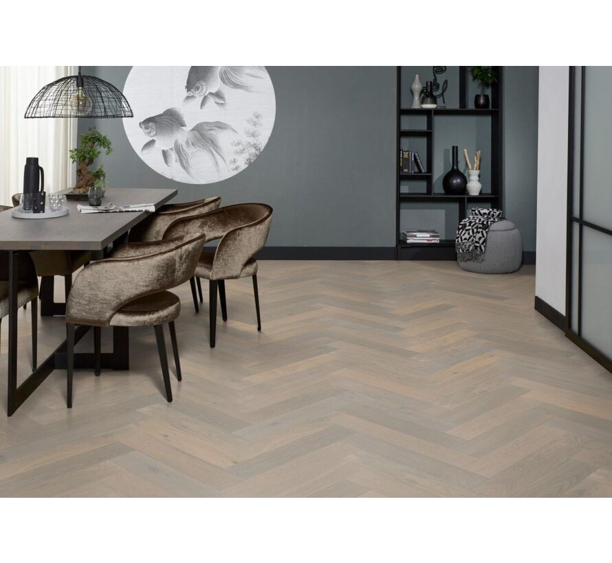 Floorlife | Beverly Hills visgraat rustiek dubbel gerookt wit 4104