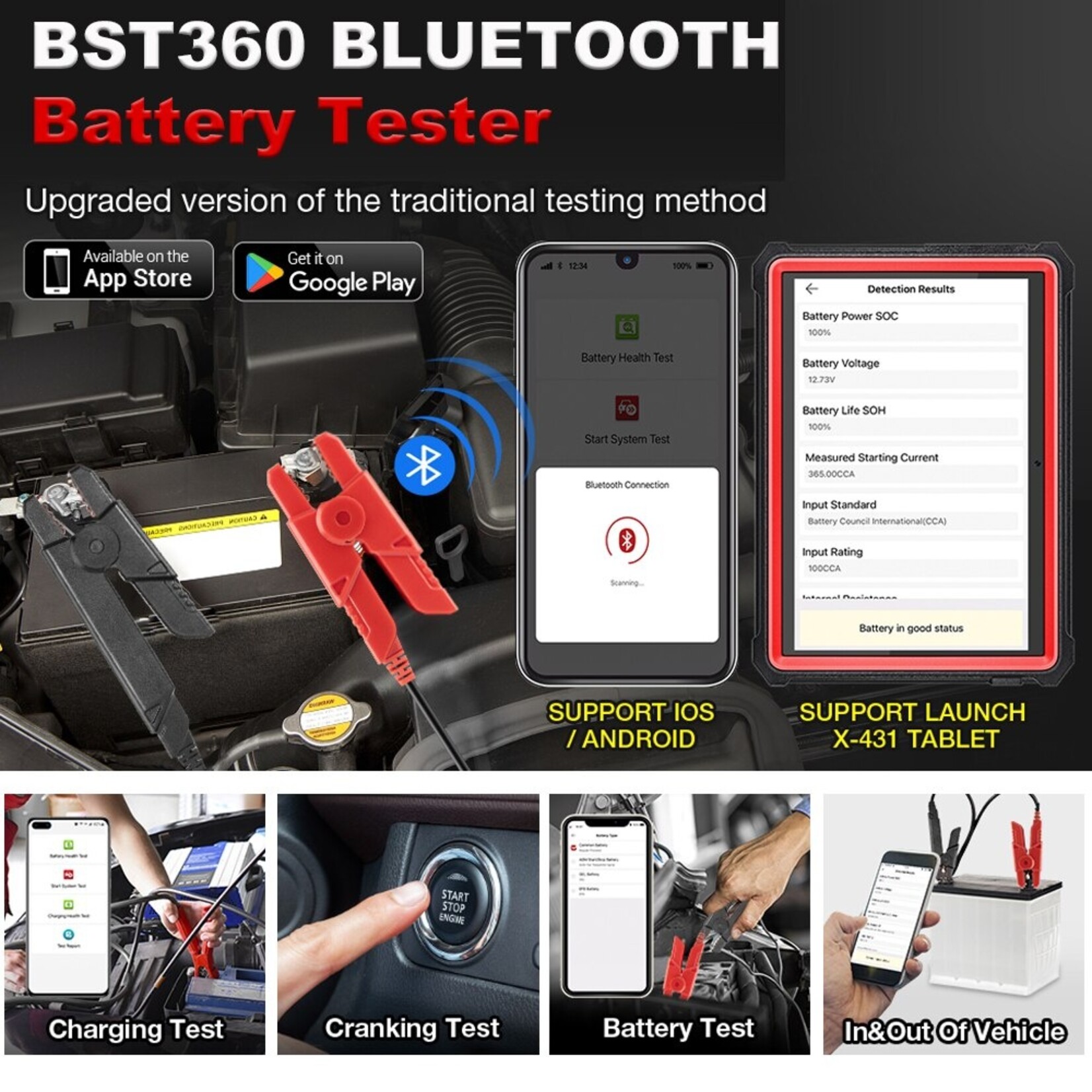Launch Launch BST360 Car Bluetooth Battery Tester