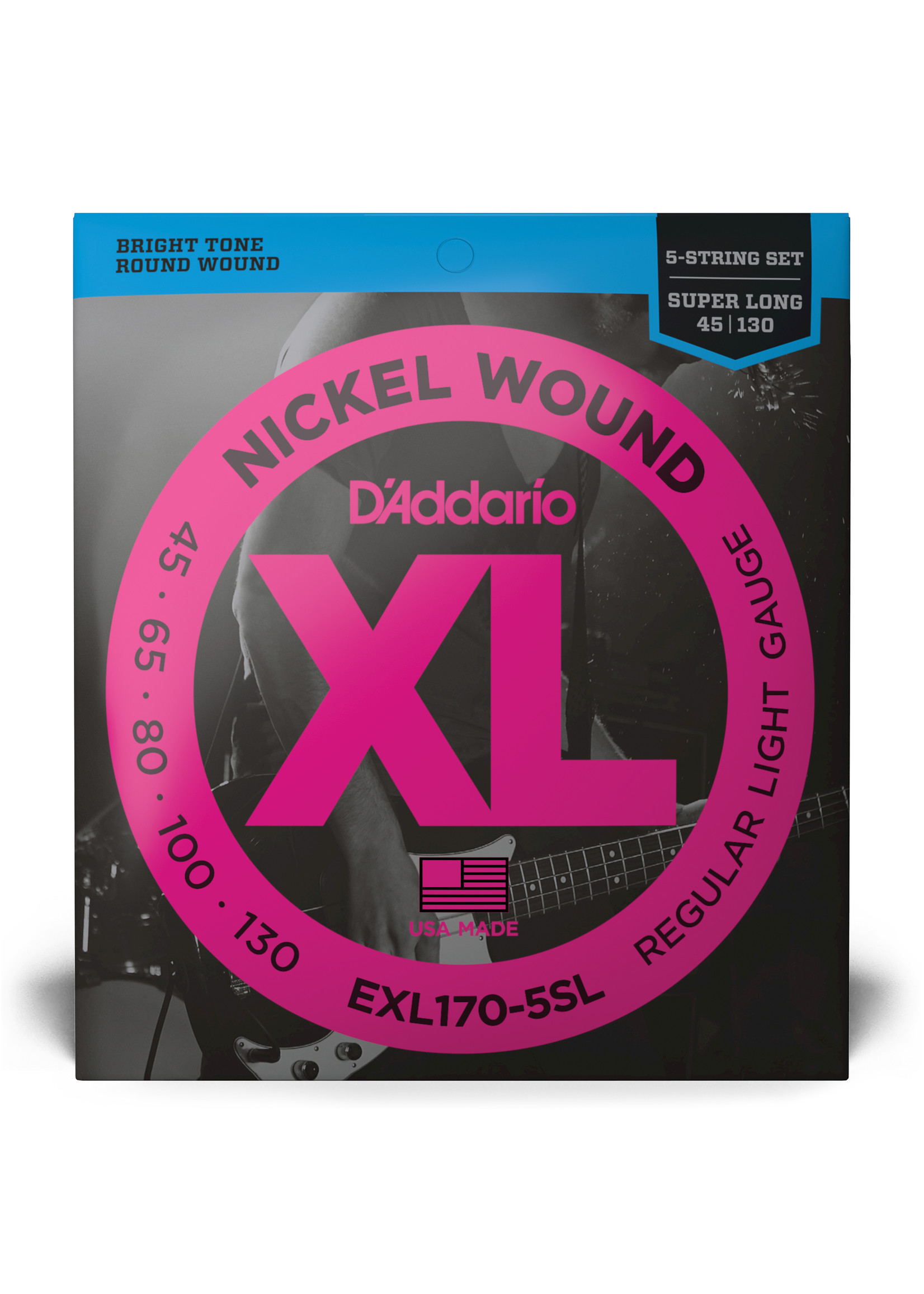D’Addario D'addario Bass EXL170-5, 45-130 Long Scale 5 string