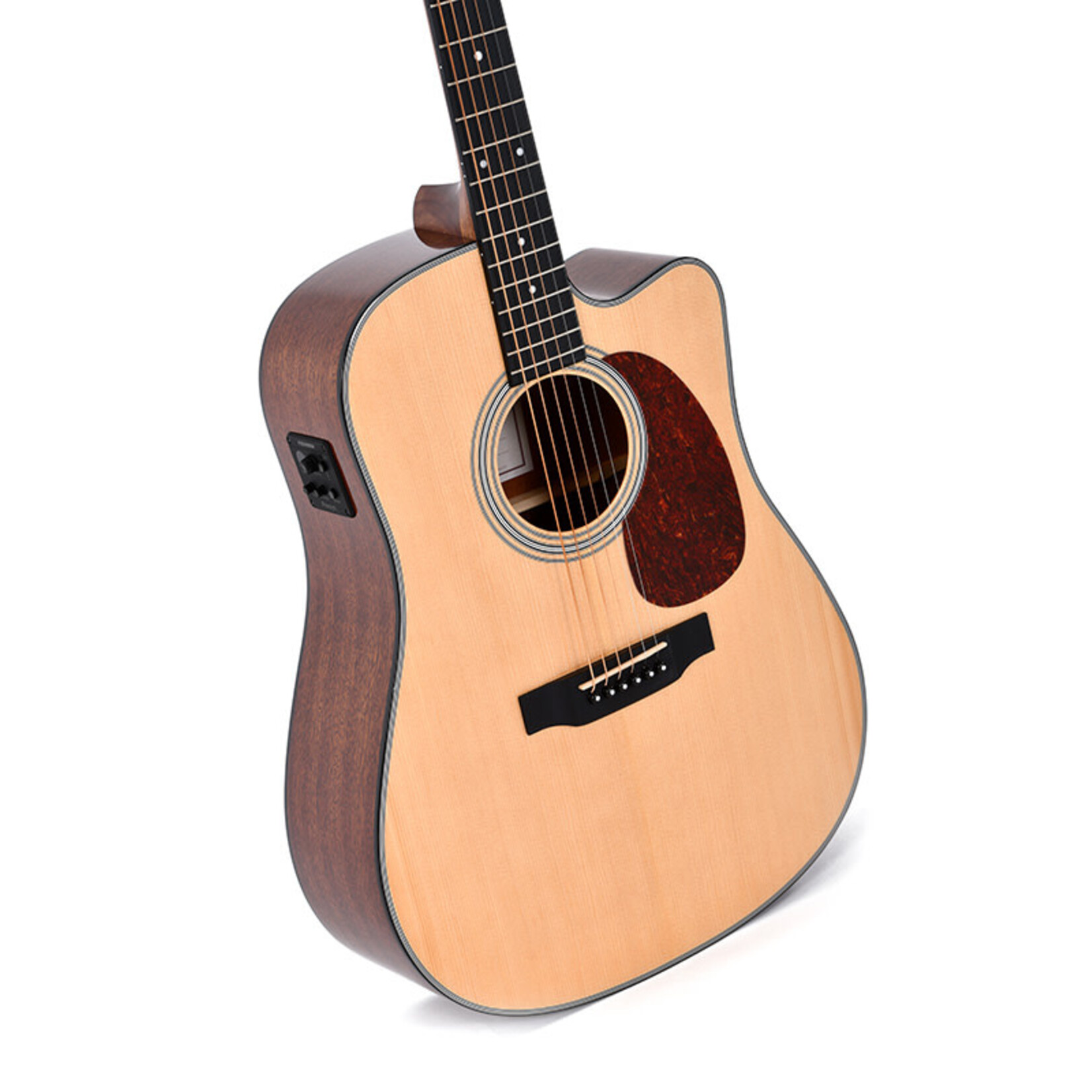 Sigma Sigma 1 Series - Solid Sitka Spruce,Dreadnought cutaway electro-acoustic - Natural Gloss