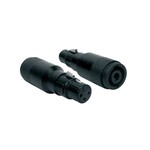 Boston Boston adaptor, speaker 4-pole male black metal, XLR female