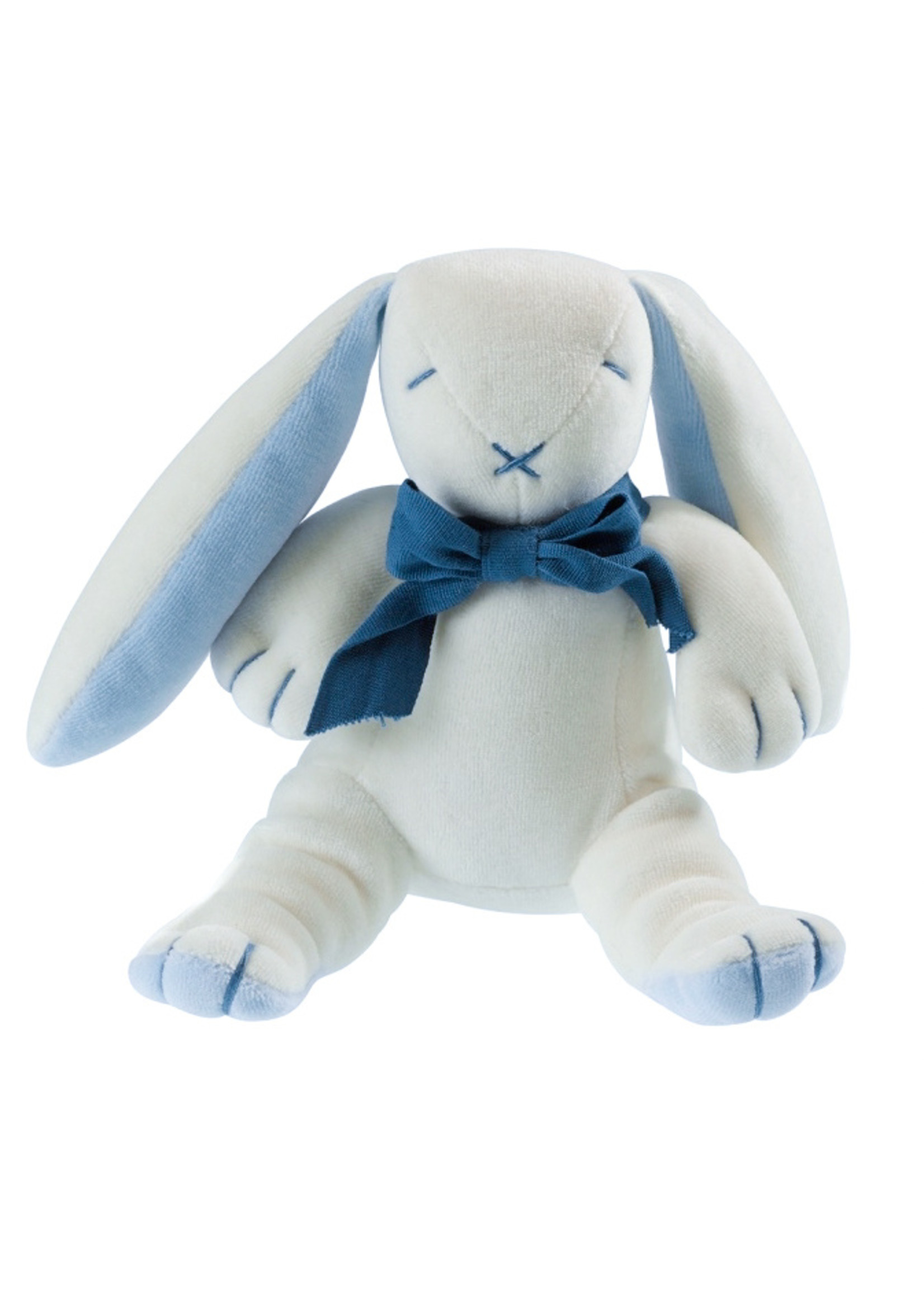 Maud-n-Lil Knuffel konijn wit-blauw Maud n Lil 25cm