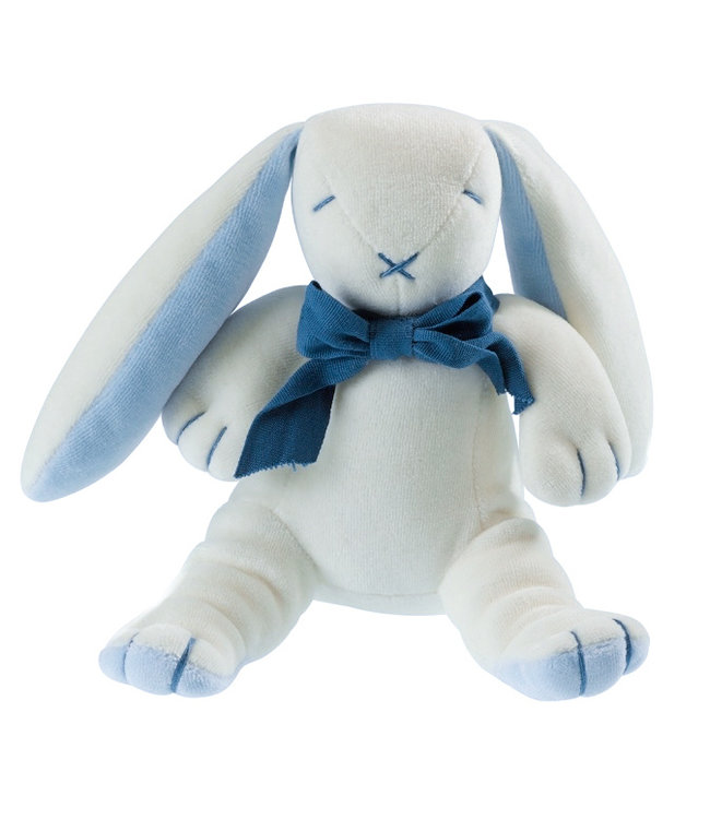 Stuffed bunny white-blue Maud n Lil 25 cm