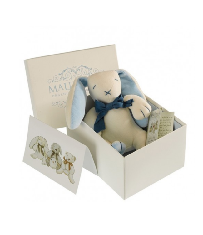 Stuffed bunny white-blue Maud n Lil 25 cm