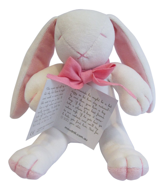 Stuffed bunny white-pink Maud n Lil 25 cm