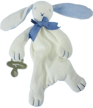 Maud-n-Lil Comforter Maud n Lil konijn wit-blauw bio katoen