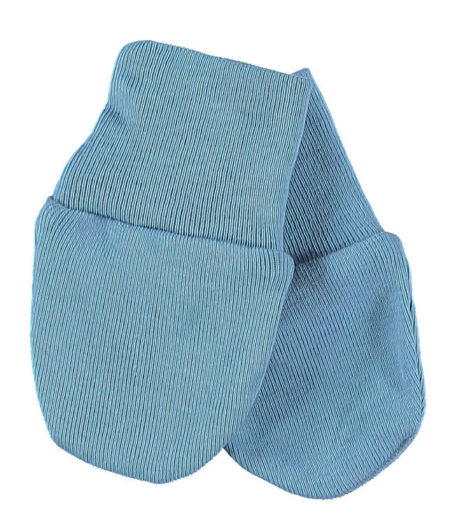 Baby mitts denim blue organic cotton