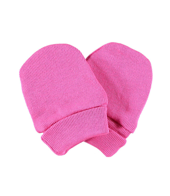 Baby mitts fuchsia organic cotton - no scratch.