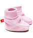 Velours babyslofjes lichtroze van Limobasics. 0-5 maanden