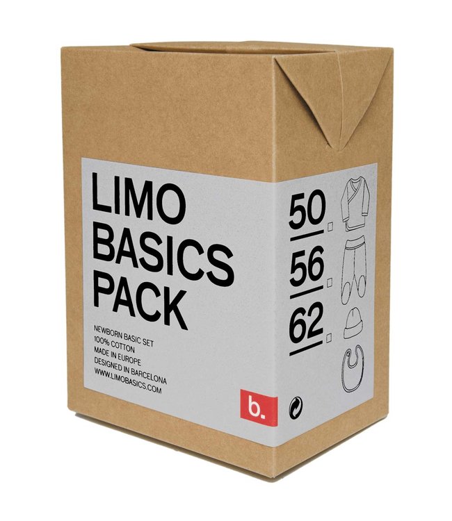Limobasics pack grey (set shirt, pants, bib and hat)