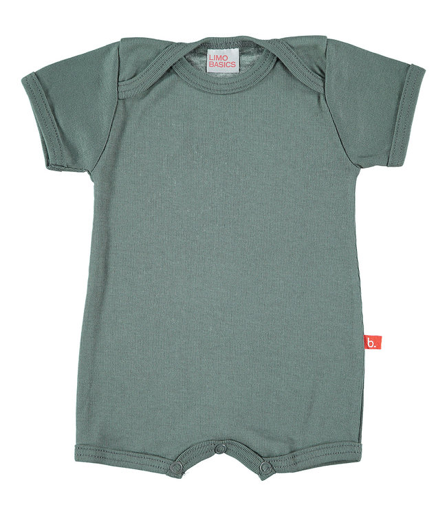 Summersuit / baby body organic cotton 74-80 dark grey