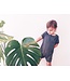 Summersuit / baby body organic cotton dark blue 50-56