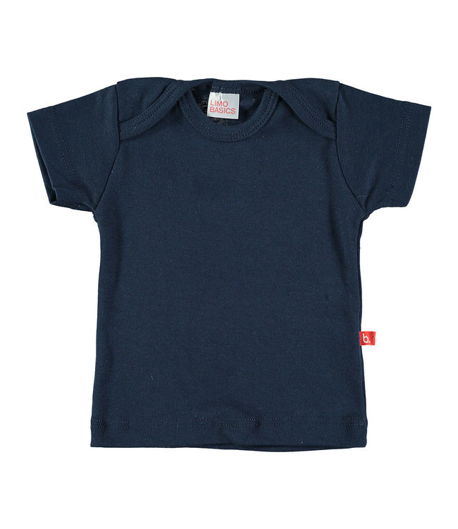 T shirt shortsleeve organic rib cotton dark blue