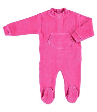 Limo basics Boxpakje/ pyjama velours fuchsia 74-80 van Limo basics