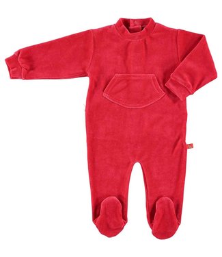 Limo basics Boxpakje/ pyjama biologisch velours rood 74-80 rood