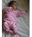 Baby playsuit pink organic velour 74-80 Limobasics