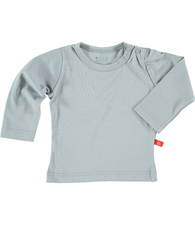 T shirt longsleeve organic cotton grey 86-92