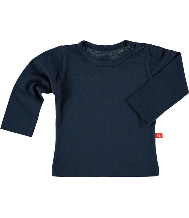 T shirt longsleeve organic cotton navy blue 86-92