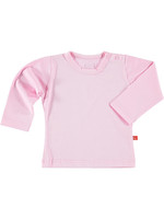 Limo basics T-shirt lange mouw roze biologisch katoen 74-80