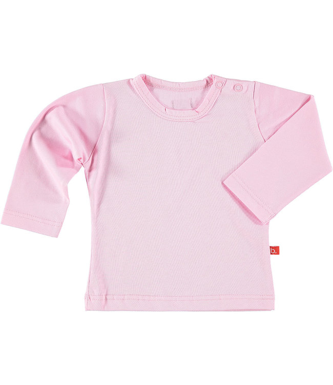 T-shirt lange mouw roze biologisch katoen 74-80